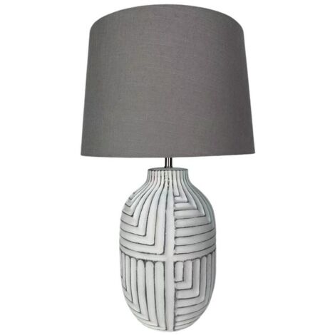 Lamp and Shade - Ceramic - L19 x W19 x H38 cm