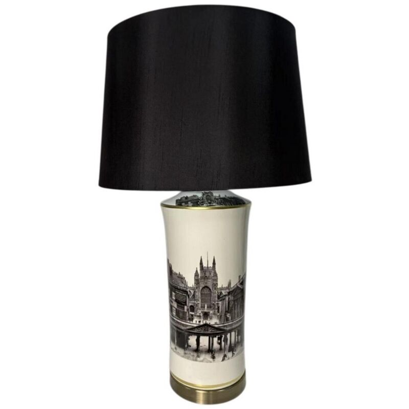 Lamp and Shade - Ceramic - L19 x W19 x H51 cm - Black