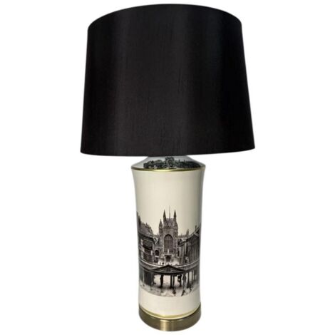 Lamp and Shade - Ceramic - L19 x W19 x H51 cm - Black