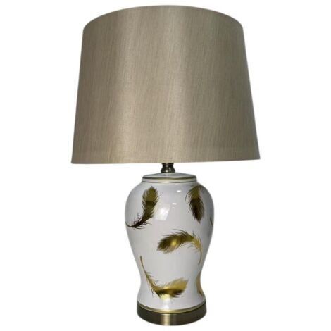 Lamp and Shade - Ceramic - L20 x W20 x H45 cm