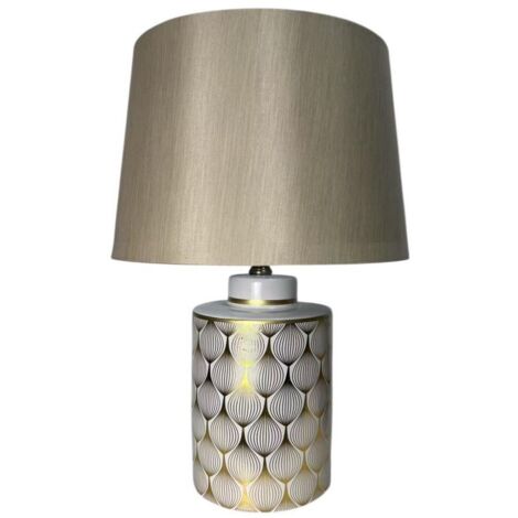 Lamp and Shade - Ceramic - L21 x W21 x H43 cm