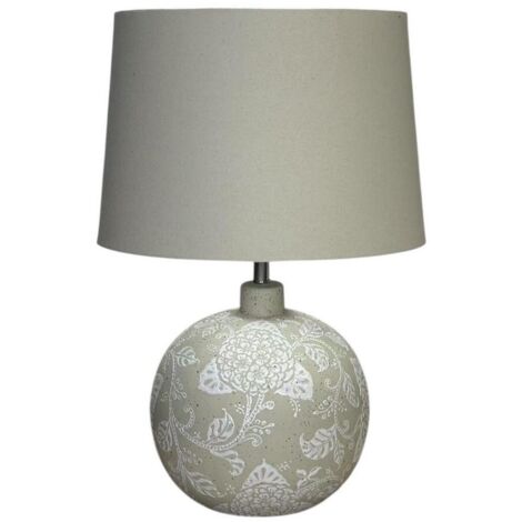 Lamp and Shade - Ceramic - L25 x W25 x H39 cm