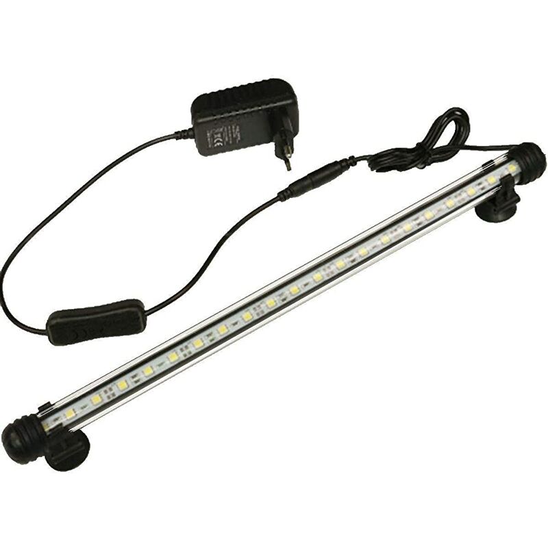 Lamp Aquarium LED, Amphibious Led Fish Tank Lights Lampe tube étanche Lumière Aquarium Plantes, 27 Leds (Blanc Et Bleu 48cm)