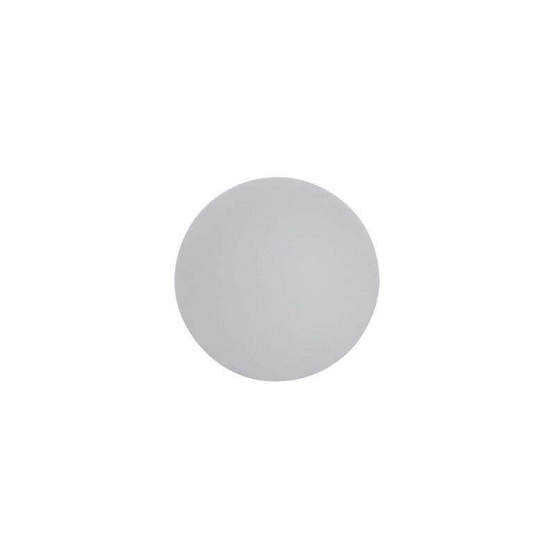 Lampe LED exterieur boule ronde en plastique blanc 39x39x38 cm