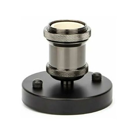 Lamp Bulb Holder E27, Vintage Industrial Solid Retro Light Socket Pendant Ceramics Light Adaptor (Black)