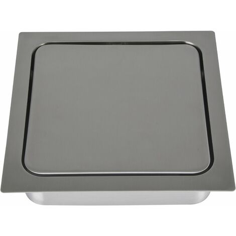 LAMP® Einwurfklappe gedämpft eckig 170 x 170 mm Edelstahl