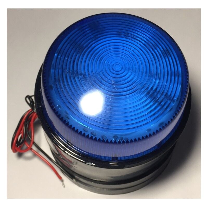 Flash lamp for alarm system 12 Vdc Blue Ø75x55mm H