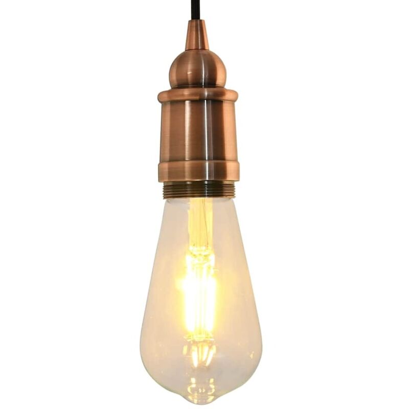 Lamp Holders 2 pcs Red Bronze E27 Vidaxl
