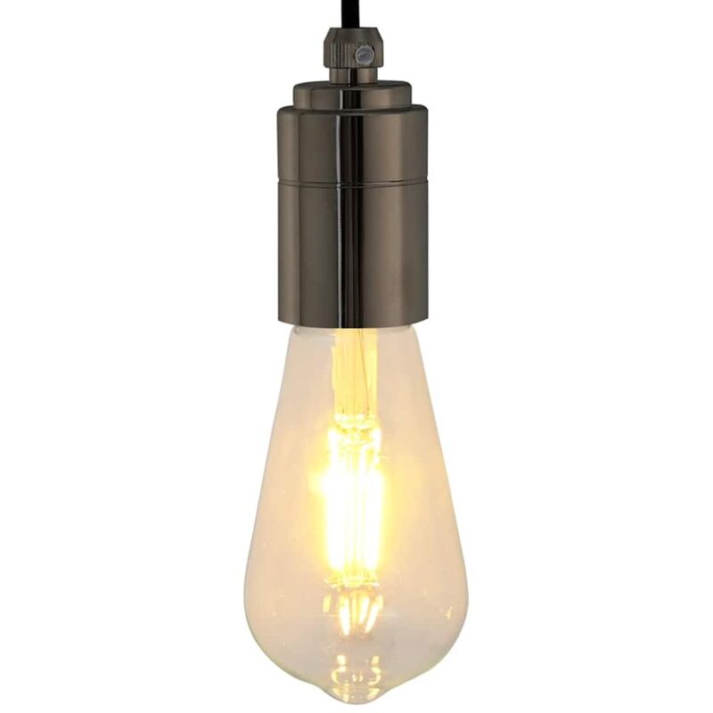 Lamp Holders 2 pcs Glossy Black E27 Vidaxl