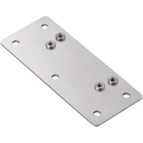 Lamp Montageplatte passend zu Klappbeschlag LAD-ST - Verstärkungsplatte für Klappenhalter, 2mm, Edelstahl