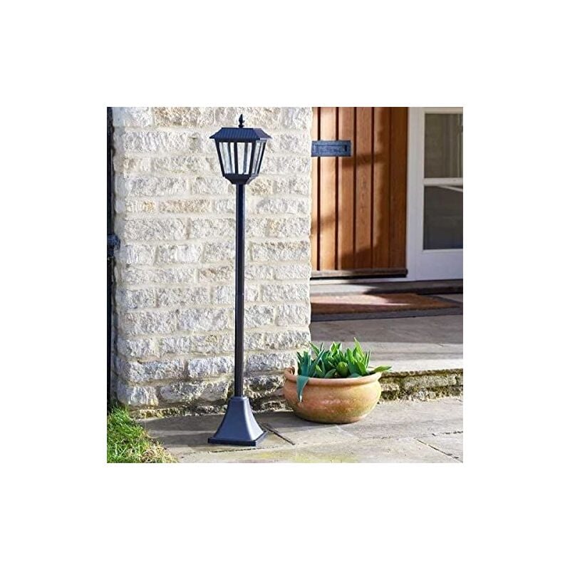 Lamp Post Super Bright 1.3m Solar Powered Victorian Style Lamppost Outdoor Lighting Garden Lamp Pathway Driveway 20 Lumen, 130cm tall