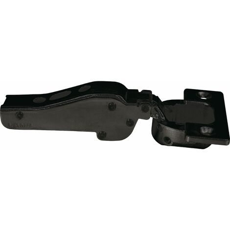 LAMP® Schwerlast Möbel Scharnier 95°, Mittelanschlag, mit Feder, schwarz
