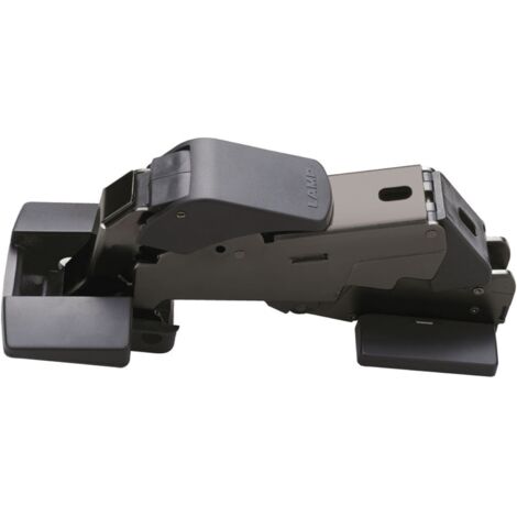 Lamp Schwerlast Möbelscharnier von 25-40 kg 160° mit Dämpfung - Soft-Close Scharnier für schwere Türen, Eckanschlag, schwarz