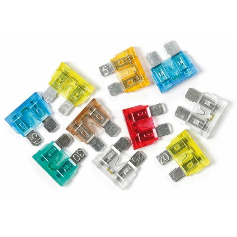 Set 10 fusibili lamellari con spia a led 12/32v