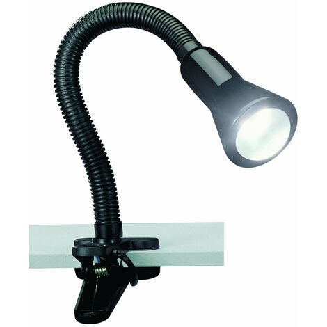 Lampa a morsetto da Interno  E14 in Plastica Nero
