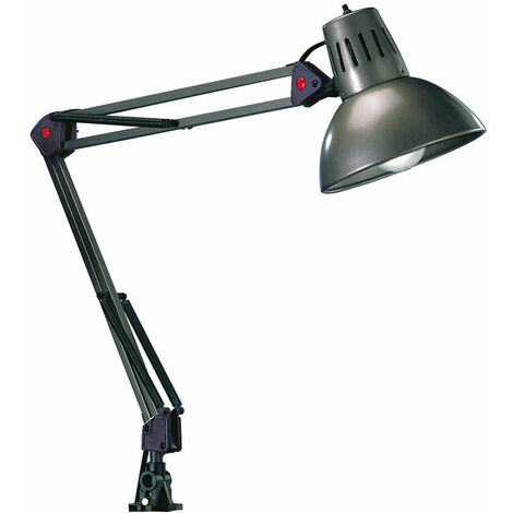 Lampa a morsetto da Interno  E27 in Metallo Alluminio