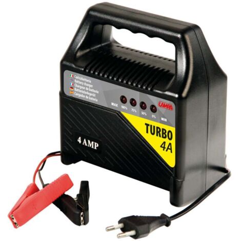 Lampa Caricabatteria Turbo 4 A - 12V - Protezione Sovraccarica