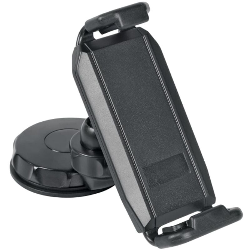 Image of Lampa - porta telefono professionale a ventosa twist 3 per auto - regolabile in plastica resistente nera - montaggio su cruscotto o parabrezza