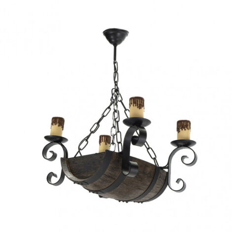 Lampada a barile. 4 luci. Dimensioni (66x33 cm).