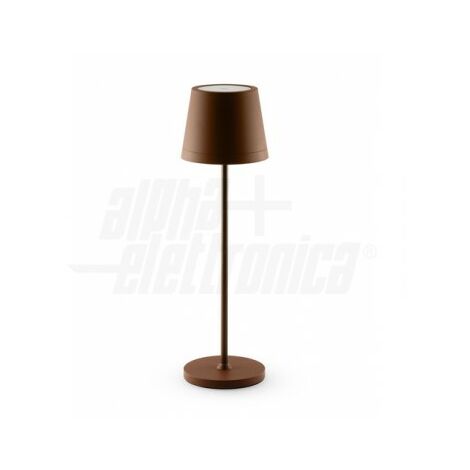 Lampada a batteria portatile Serie Plana Corten Luce Calda 2700K - ALPHA  ELETTRONICA JO386C