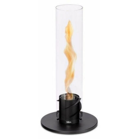 Lampada a Bioetanolo da Tavolo Ø12x54 cm in Acciaio Inossidabile Nero