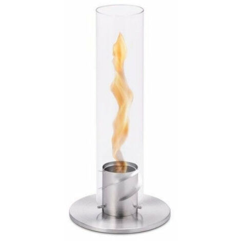 Lampada a Bioetanolo da Tavolo Ø9x40,5 cm in Acciaio Inossidabile Silver