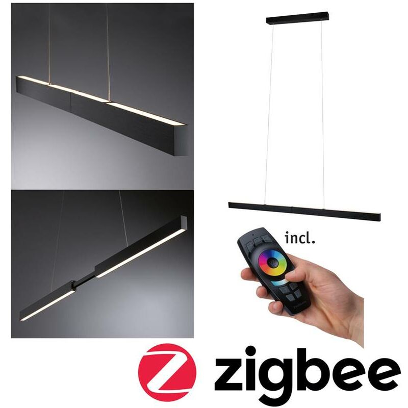 Image of Lampada a ciondolo a led Smart Home Aptare Zigbee 2700K 2,050LM/2.050LM 2x18/1x18W Dimmibile nero