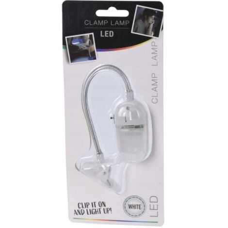 Lampada a clip a LED a batteria per leggere libri