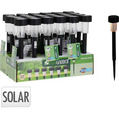 LAMPADA A ENERGIA SOLARE cm 18 x h.55 - corpo nero
