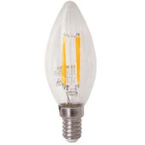 Lampada a filamento led oliva chiara e14 - 4w  e14 - 2700°k calda - 470lm - 320° 5 pezzi Duracell lighting