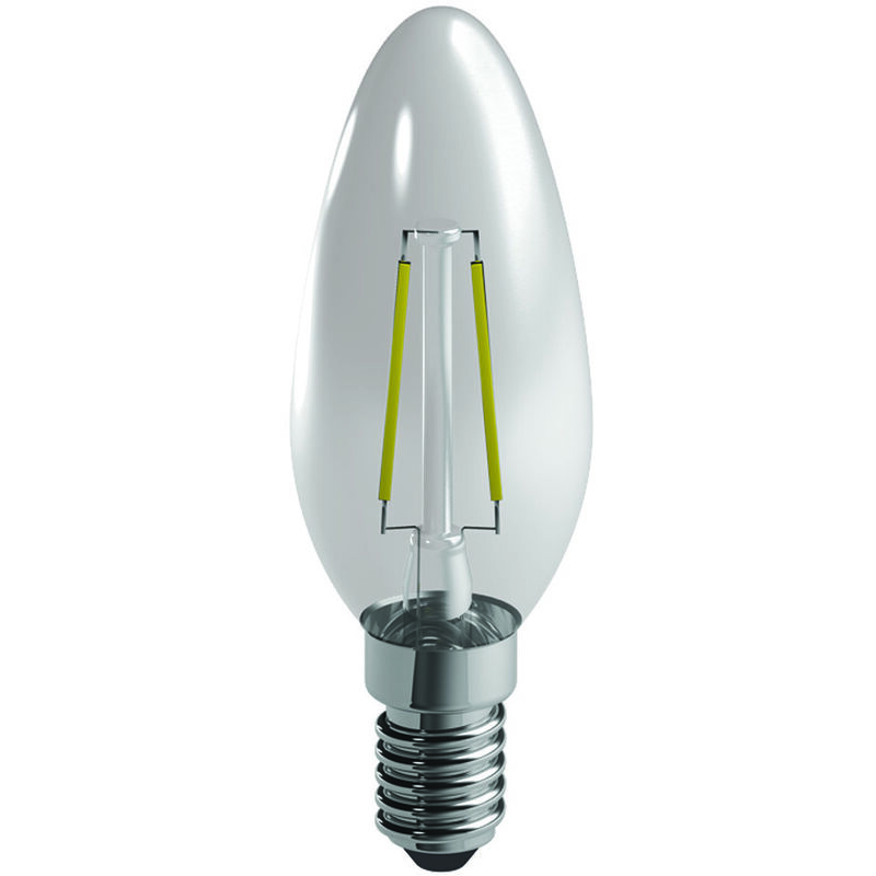 Image of Duracell Lighting - Lampada a filamento led oliva chiara e14 - 4w e14 - 2700°k calda - 450 lm - 320°