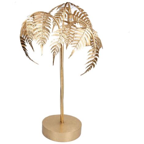 Lampada a forma di palma oro h80 cm