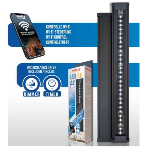 Lampada a Led 32 W Amtra System Reef Wi-fi per acquari da 75 a 100 cm