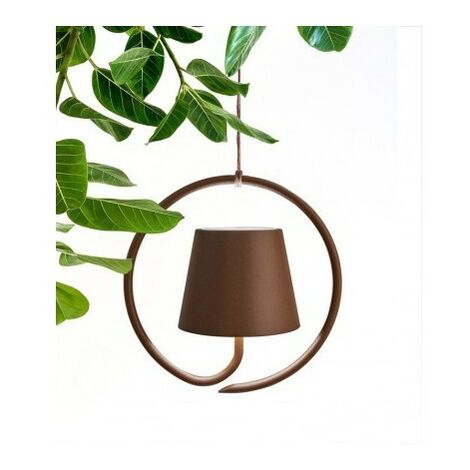 Lampada a led a sospensione Poldina Corten ricaricabile e dimmerabile con batteria fino a 12 ore