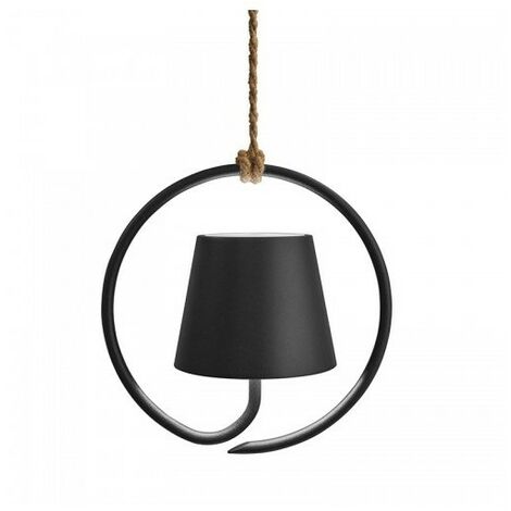 Lampada a led a sospensione Poldina Grigio Scuro ricaricabile e dimmerabile con batteria fino a 12 ore