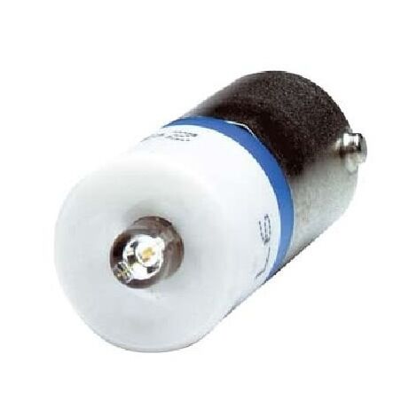 Lampada a LED, bianco super luminoso, base BA 9S, tensione nominale 24 V AC/DC, corrente di esercizio massima 16 mA, diametro della lampadina 10 mm