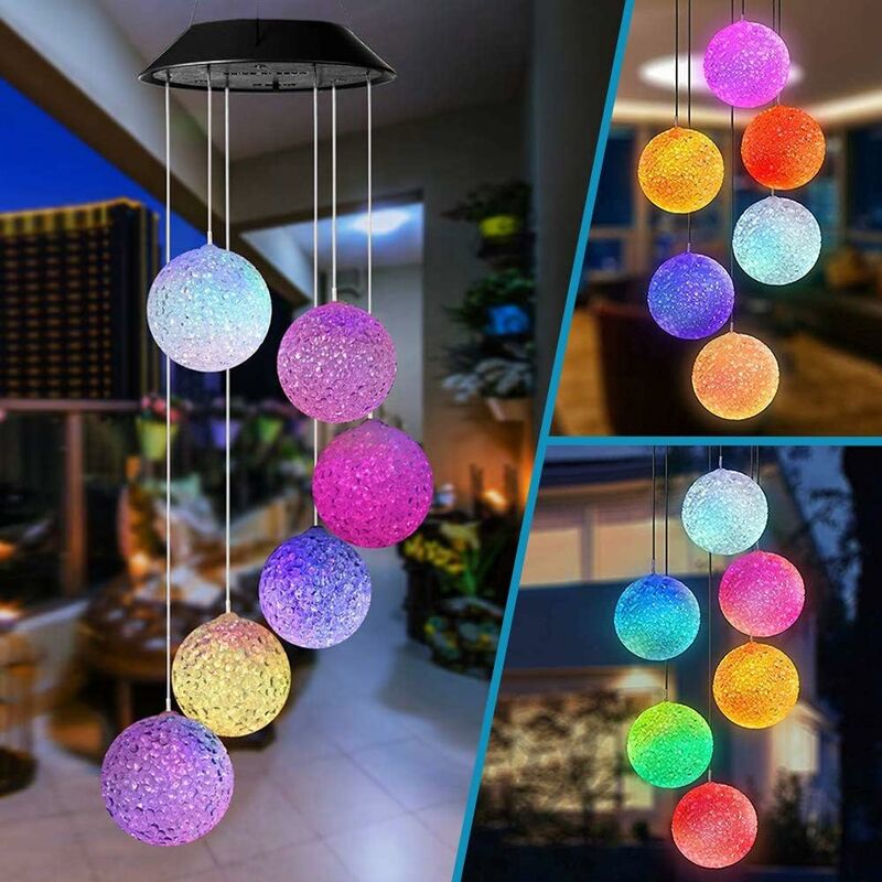 Lampada a LED carillon con vento solare, farfalla