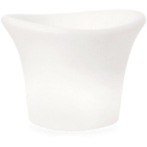 Lampada a Led da Giardino 37x32x28 cm in Plastica Dave Bianca