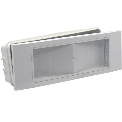 Lampada a led da incasso di emergenza anti black out 5 watt 20 led luce fredda 6500k con 4 pittogrammi