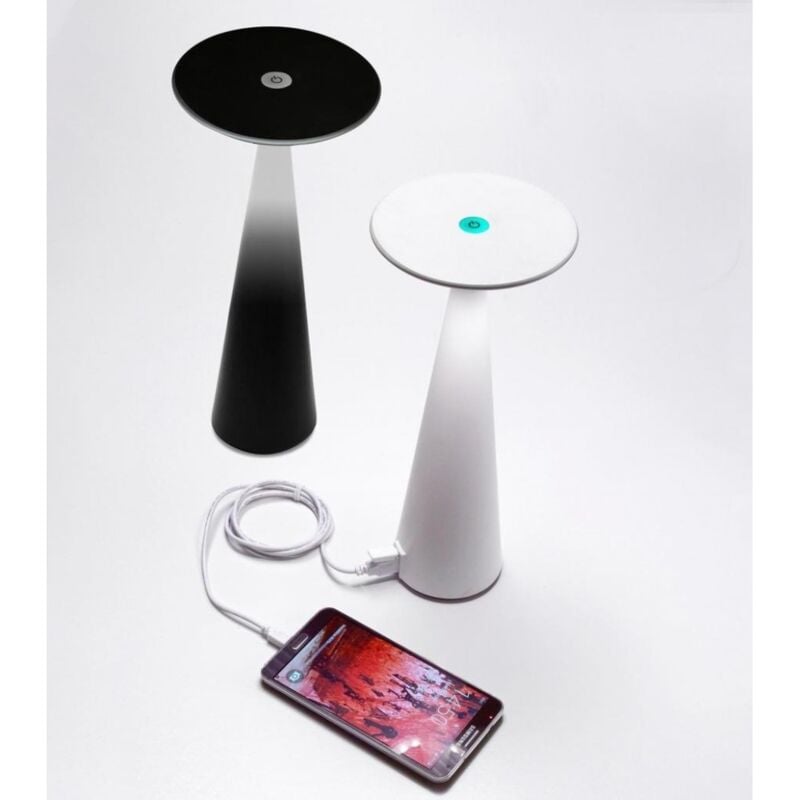 Lampe de table LED Dama Nera avec entrée USB et fonction powerbank