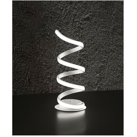 Lampada a led da tavolo in metallo bianco 23W 6393 B Perenz 3000K