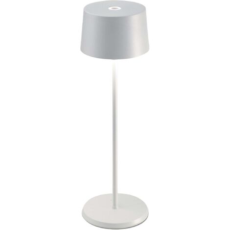 Lampada a led da tavolo Olivia Pro Bianca ricaricabile e dimmerabile