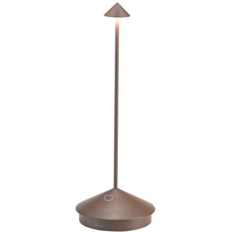 Lampada a led da tavolo Pina Pro Corten ricaricabile e dimmerabile senza fili Zafferano