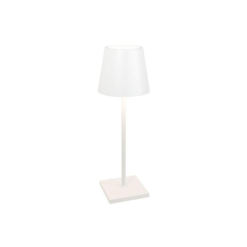 Poldina l Desk Lampe de table led blanche rechargeable et dimmable avec autonomie jusqu'à 12 heures