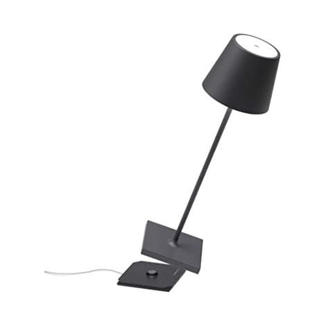 SOLOLED Lampada a led da tavolo Poldina Pro Grigio scuro ricaricabile e dimmerabile