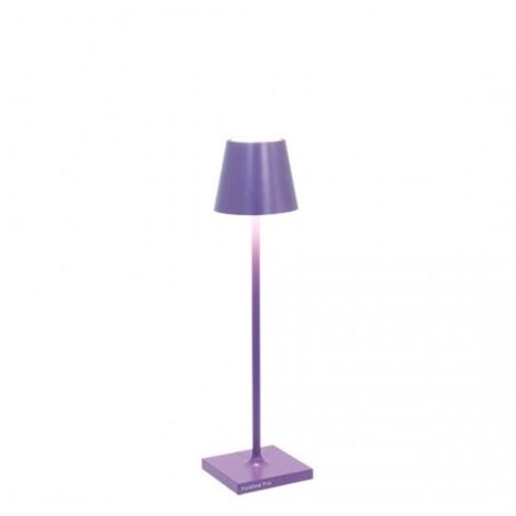 Lampada a led da tavolo Poldina Pro Micro Lilla ricaricabile e dimmerabile con batteria fino a 12 ore