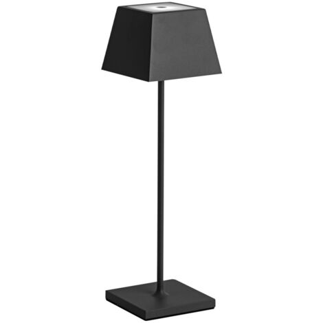 Lampada a led da tavolo Siesta nero portatile e ricaricabile IP54