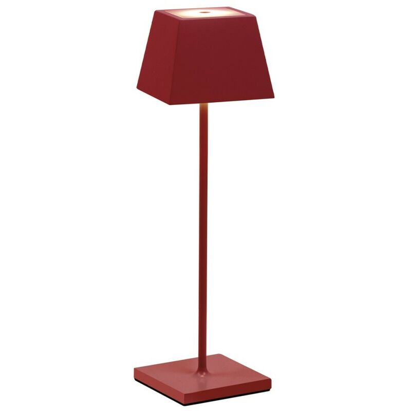 Image of Lampada a led da tavolo Siesta rosso portatile e ricaricabile IP54