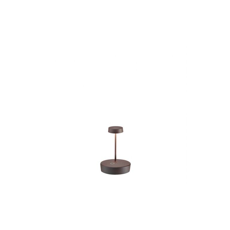 Zafferano - Lampe de table led Swap mini pro Corten, rechargeable et dimmable