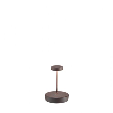 Lampada a led da tavolo Swap mini pro Corten ricaricabile e dimmerabile